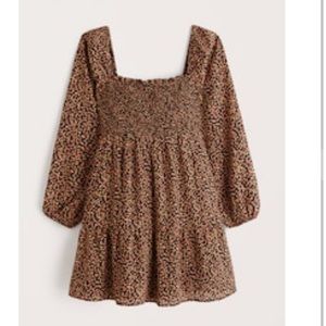 Abercrombie & Fitch Long sleeve smock mini dress- Brand new